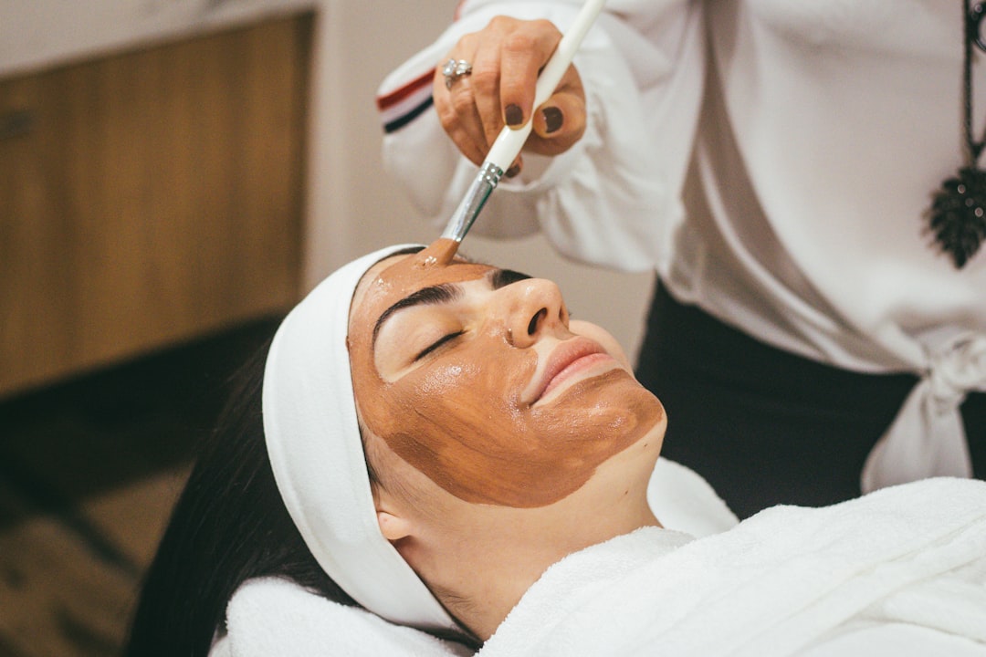 Close-up of natural healthy skin texture during professional treatment